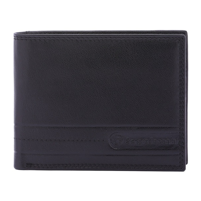 Portafoglio uomo in vera pelle - Modello False - Artigianale - 10.0 x 12.5 x 2.0 cm