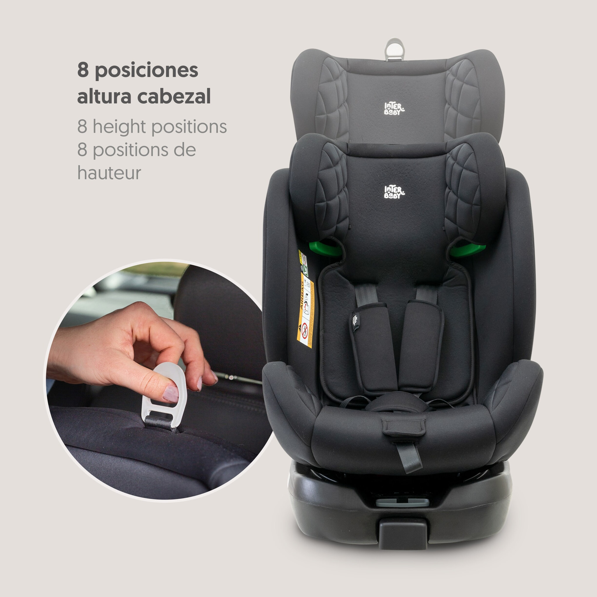 Silla de Auto Sella  Giratoria 360º Negra