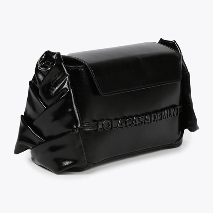 Borsa a tracolla con dettagli laterali