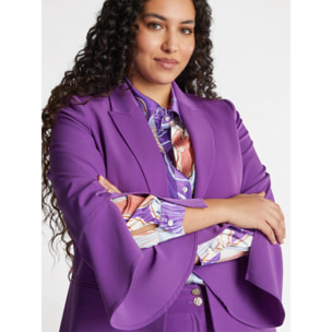 Fiorella Rubino - Chaqueta con mangas de pétalos - Violeta