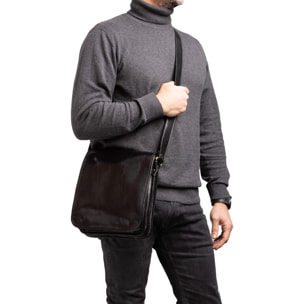 Borsa a tracolla  da uomo In Vera pelle Made in Italy 29x24x9 cm