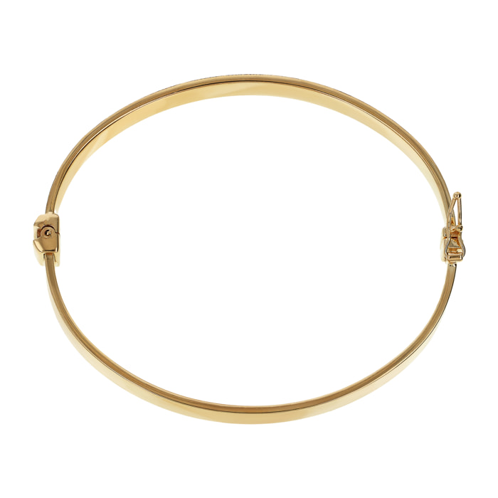 Bracciale Rigido Satinato placcato Oro Giallo 18Kt - Medium/Large