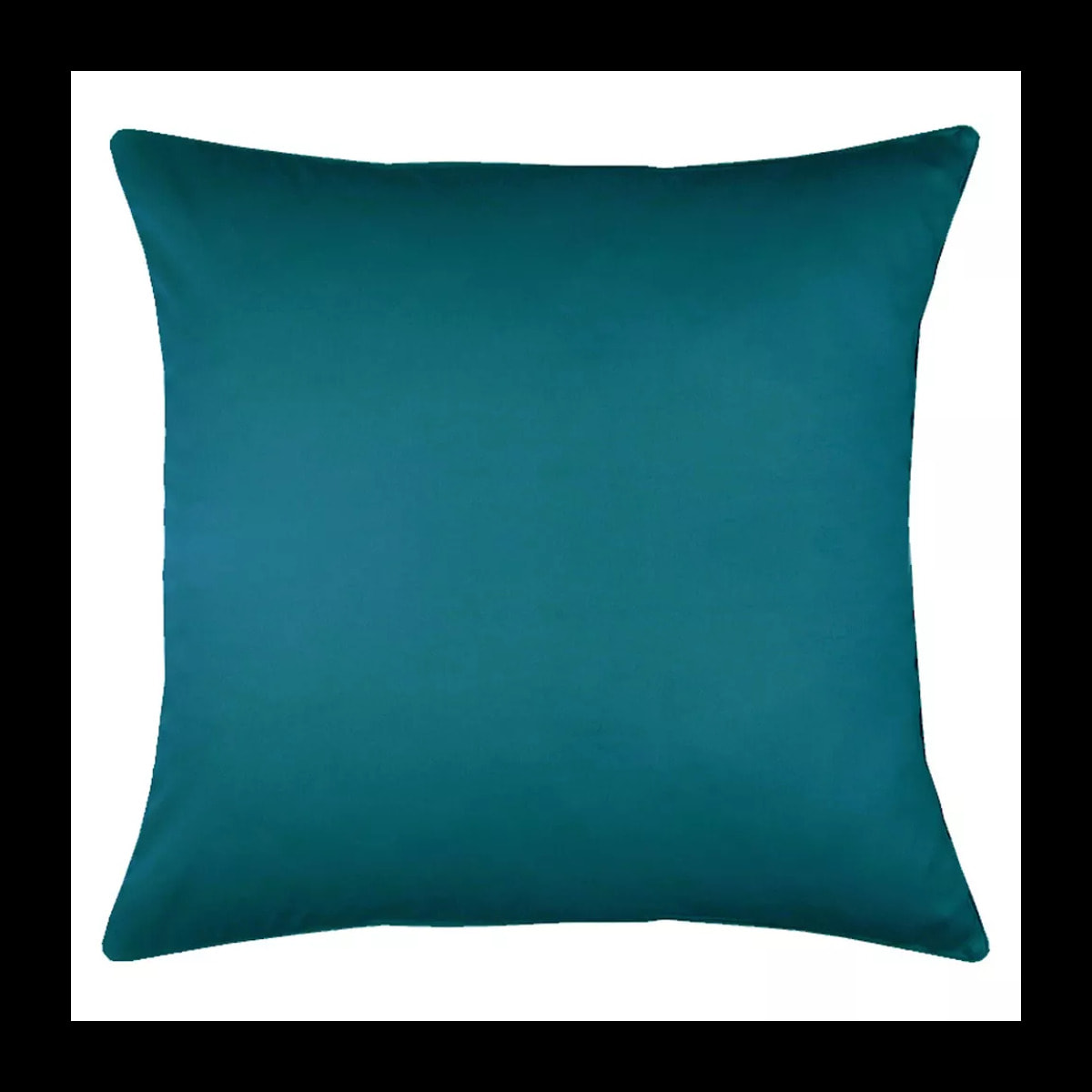 Taie d'oreiller satin de coton uni vert Ava uni canard
