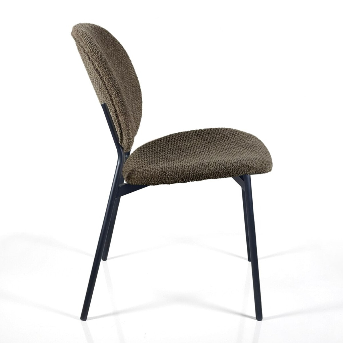 Lot de 2 chaises de salle à manger Tomasucci WERZA, en tissu, marron, 58 × 47 × 81 cm