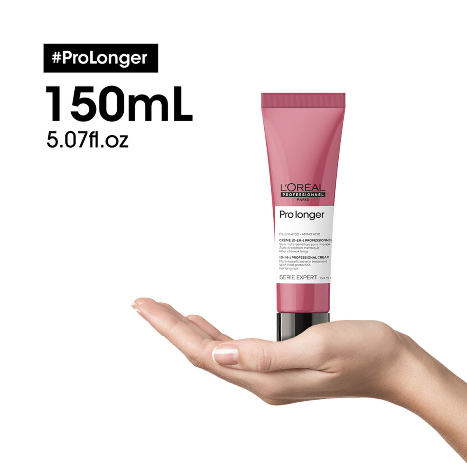 Série Expert Pro Longer - Crème 10en1 Rénovatrice Longueurs & Pointes sans rinçage avec protection thermique 150 ml