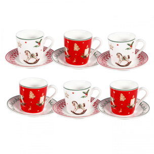 Lot de 6 Tasses, SOUVENIRS D'ANTAN