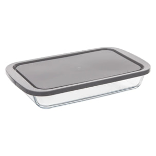 Plat rectangulaire avec couvercle 29x18cm KeepEat