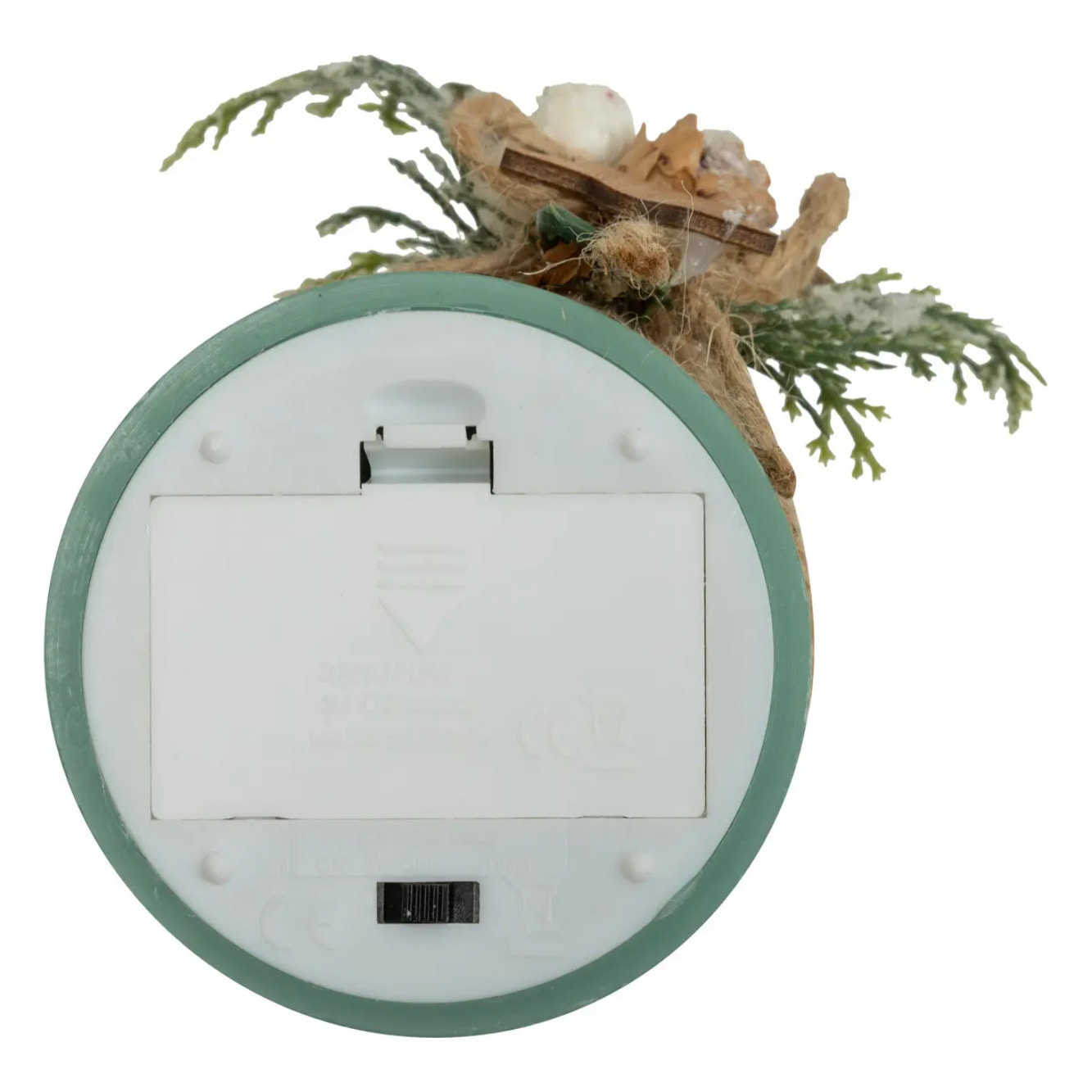 Bougie LED déco branche H.10cm vert