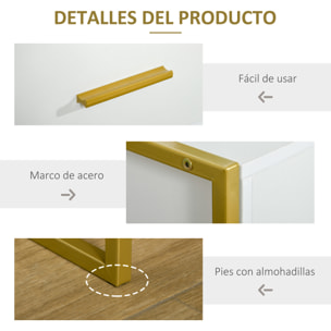 Conjunto de 2 Mesitas de Noche Mesas Auxiliares con 1 Cajón y Estante de Almacenamiento para Dormitorio Salón Oficina Estilo Moderno 45x40x60 cm Blanco