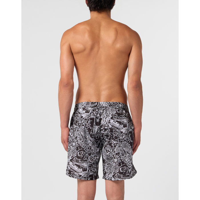 PHILIPP PLEIN Swimming Shorts Skull All-Over