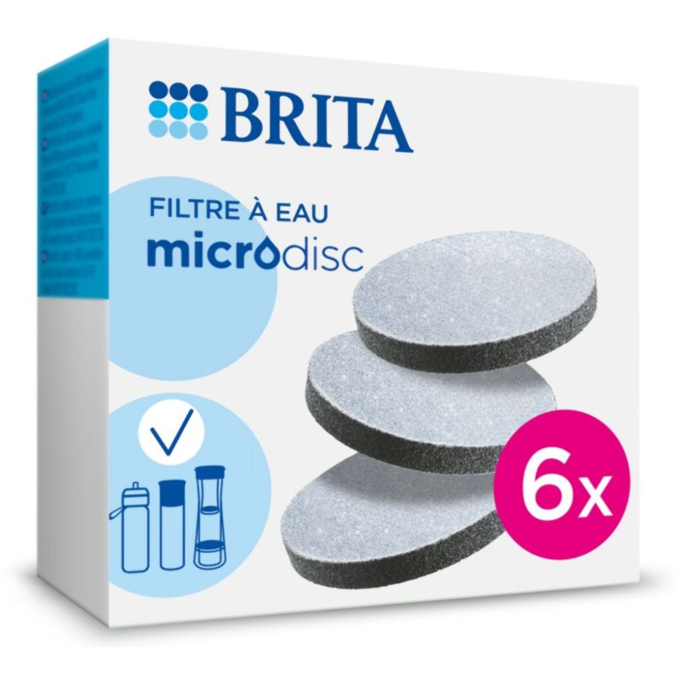 Cartouche filtrante BRITA Pack 6 MICRODISCS Filtrants