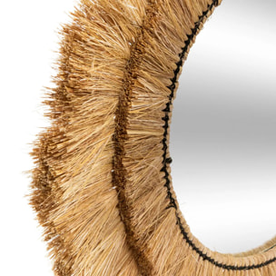 Miroir "Safari" raphia D57cm