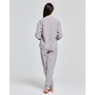 Pigiama lungo micropolar Garofano