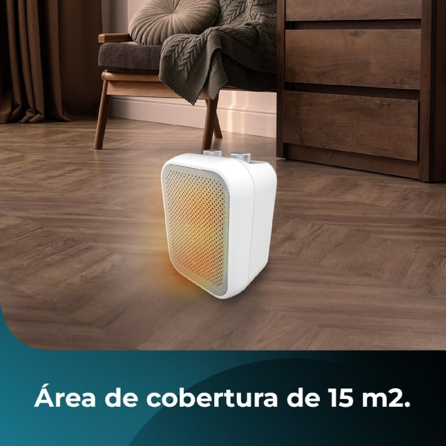 Cecotec Calefactor cerámico ReadyWarm 1500 Max Ceramic White con 1500 W oscilaci