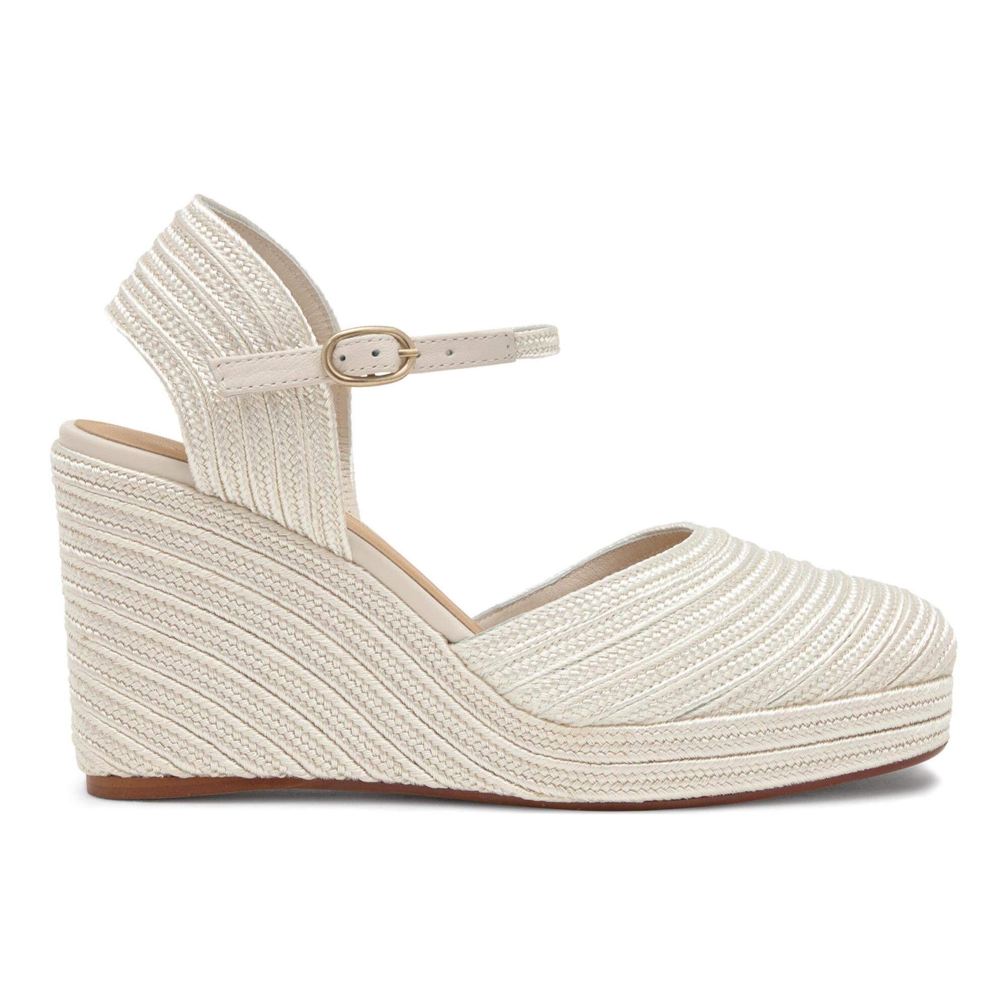 Alpargatas de cuña de mujer Carolyn trenzada con cierre de pulsera