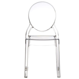 Set di 4 sedie BRERA in policarbonato trasparente