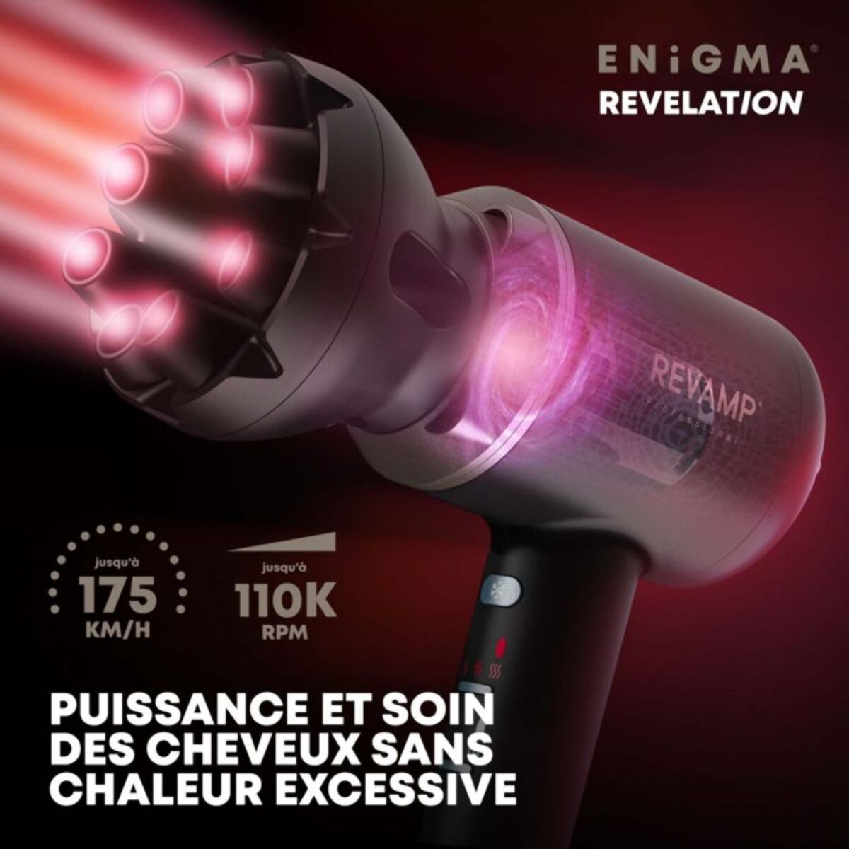 Sèche cheveux REVAMP Quad ion haute vélocité progloss