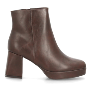Botines plataforma con tacón ancho para mujer