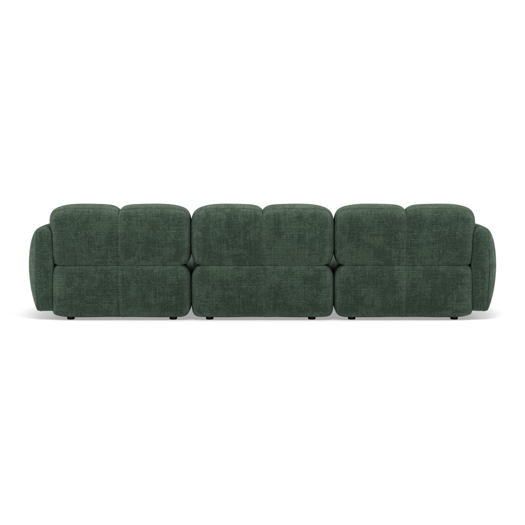 Grace - canapé modulable 3 places en velours texturé - Vert