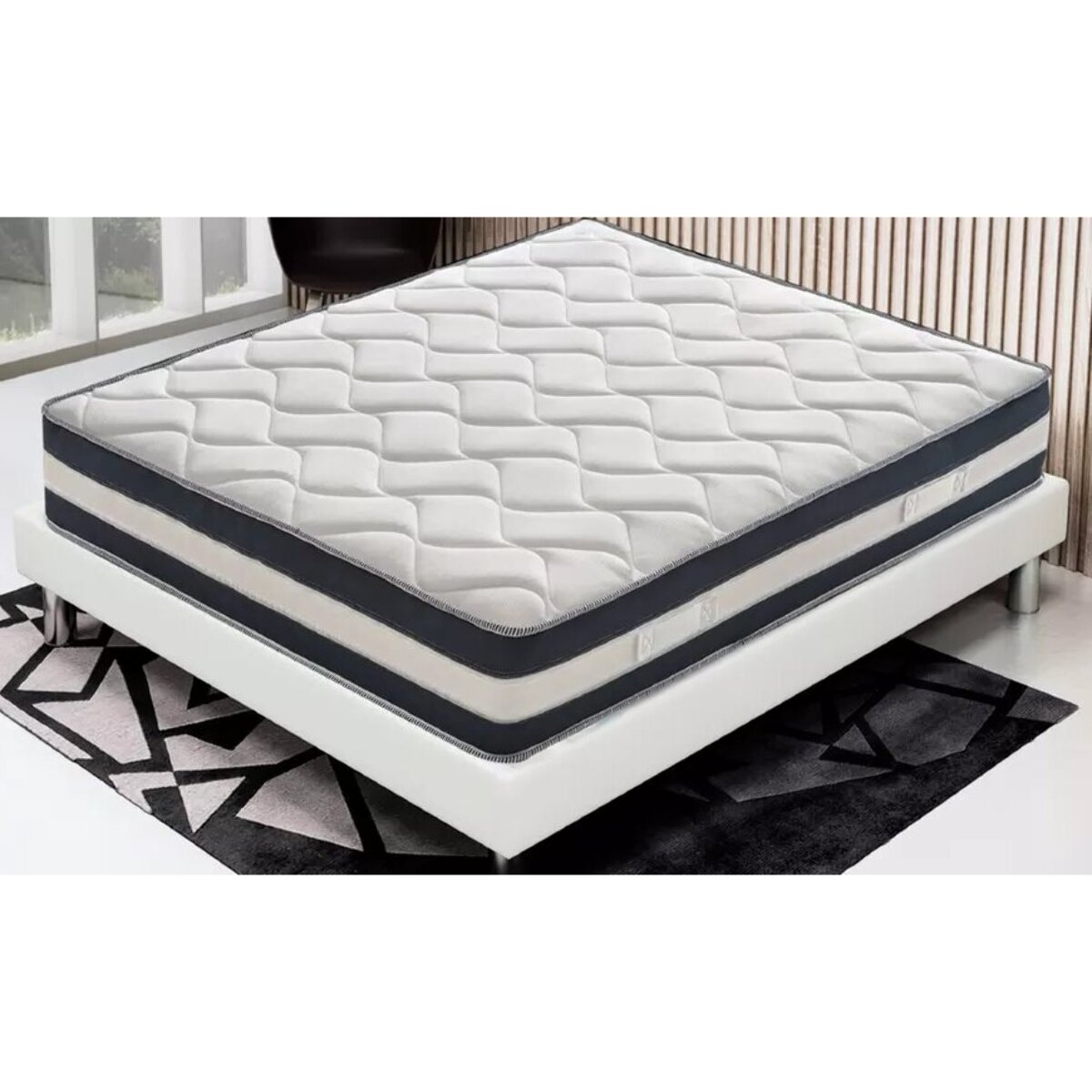 Materasso 120x200 in Memory Foam - Altezza 26 cm - 9 Zone di comfort - Memory Gel Rinfrescante