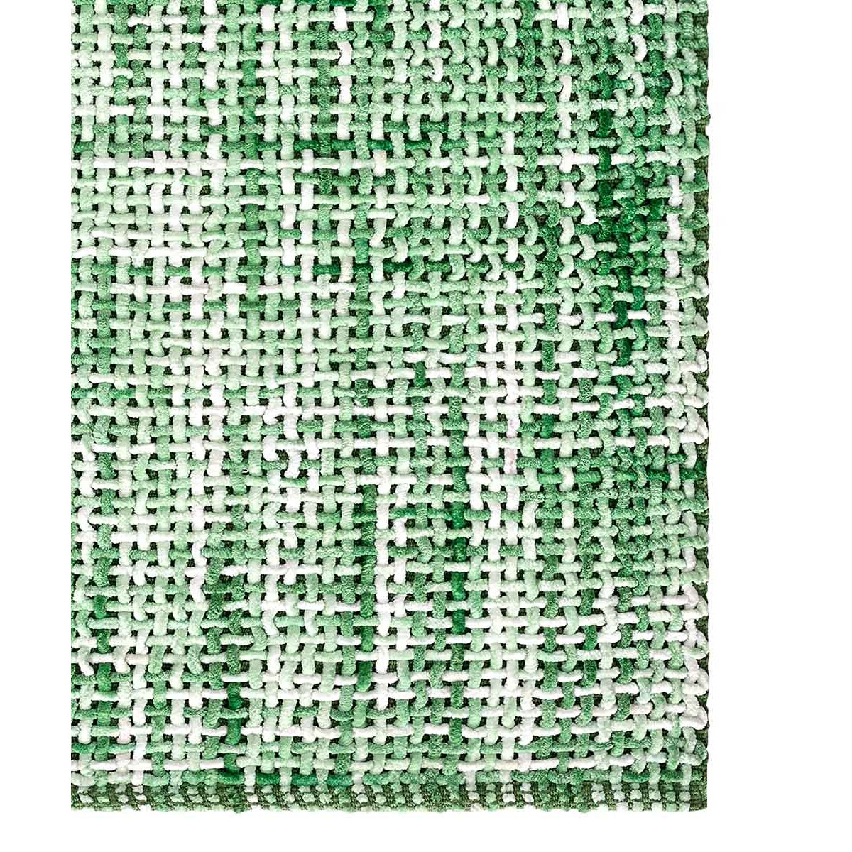Tappeto bagno CRAZY VERDE in microfibra misto cotone, morbido antiscivolo lavabile in lavatrice, tappetino lavabo sanitari bagno