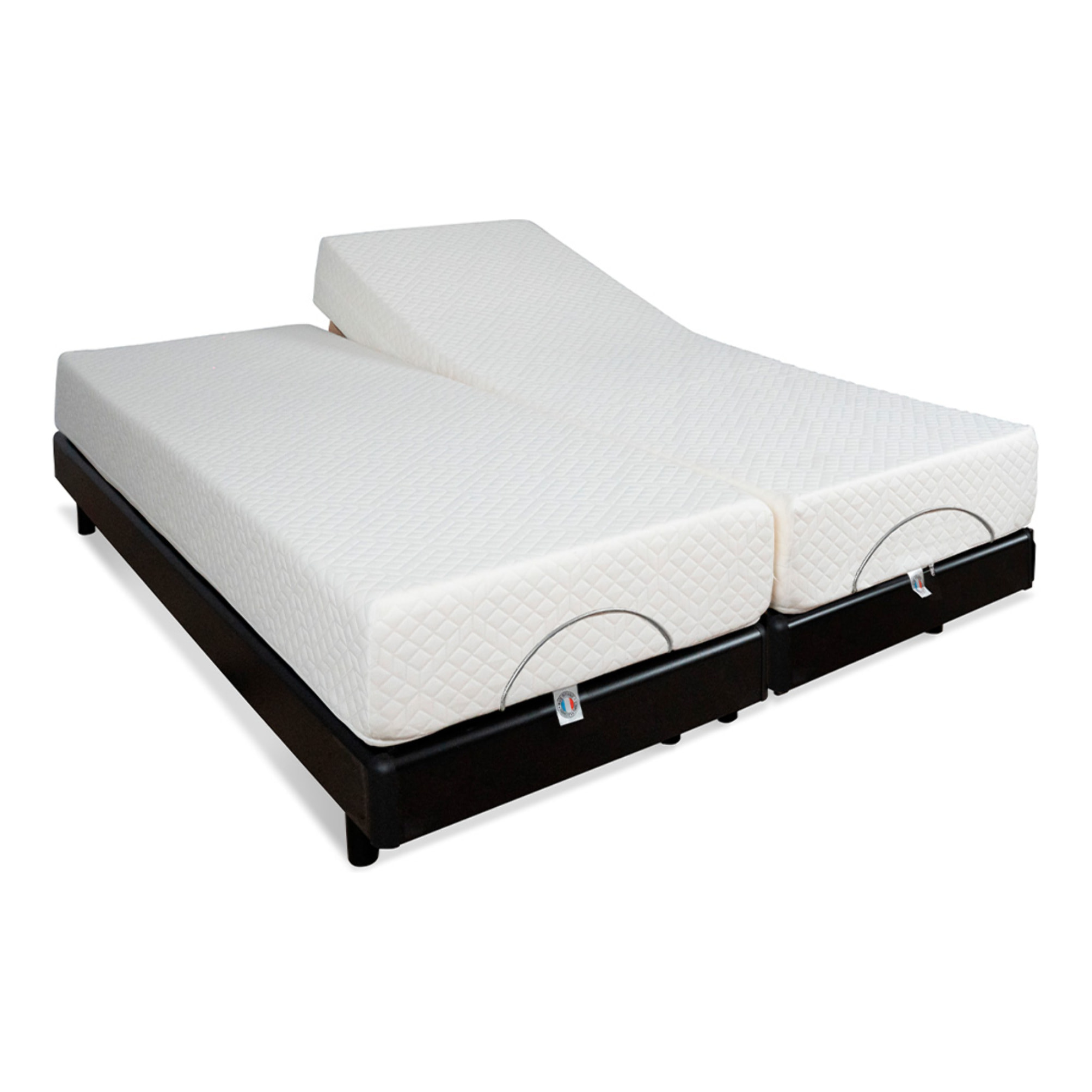 Ensemble Duo Superflex 2 places | Sommiers électriques + Matelas Mémoire de forme