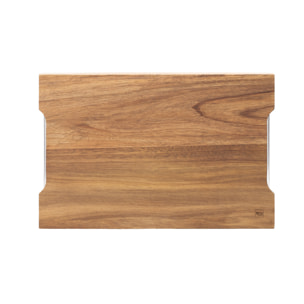 Léonie - Planche à découper rectangulaire 42 x 28 x 4 cm avec 2 tiroirs