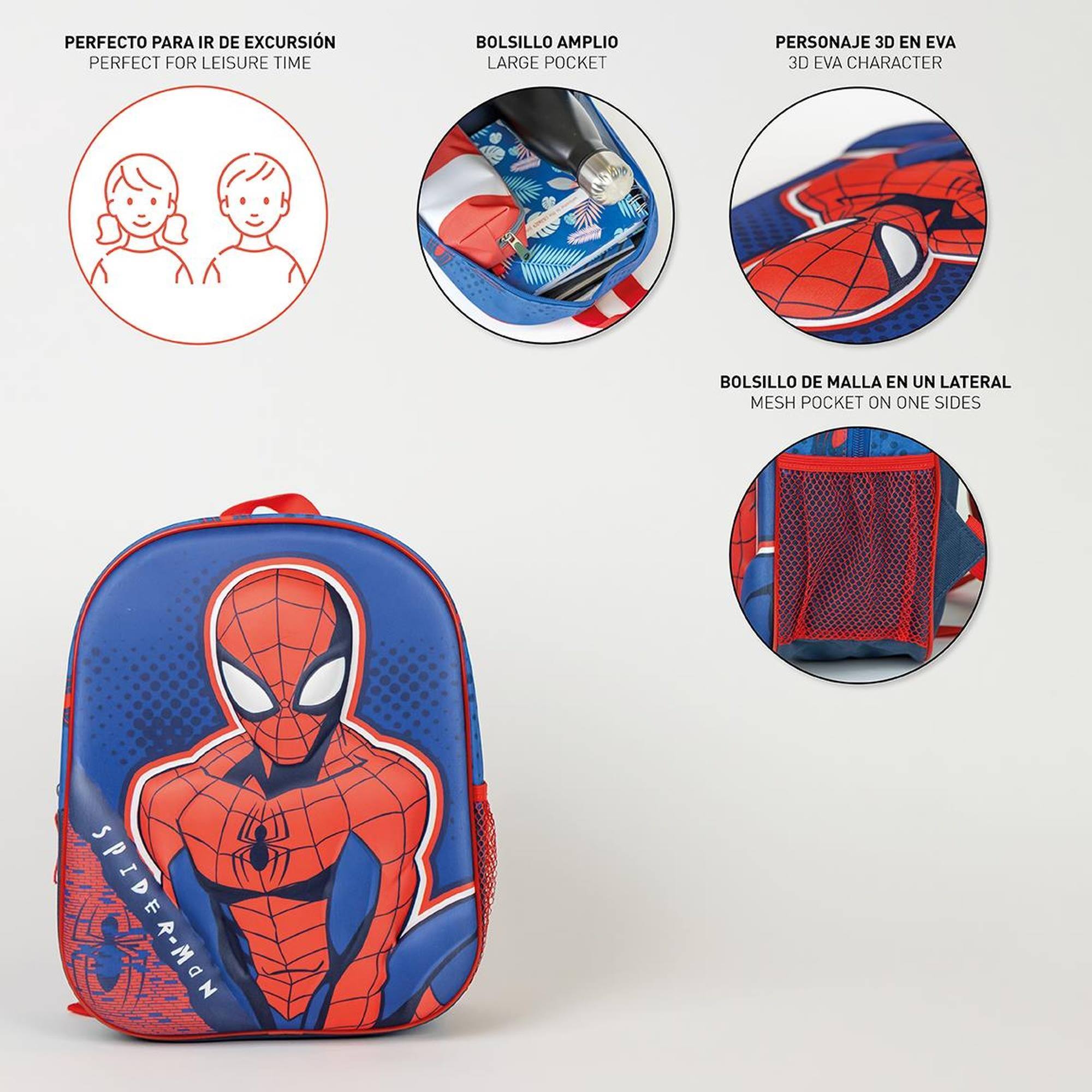 Mochila infantil 3d spiderman