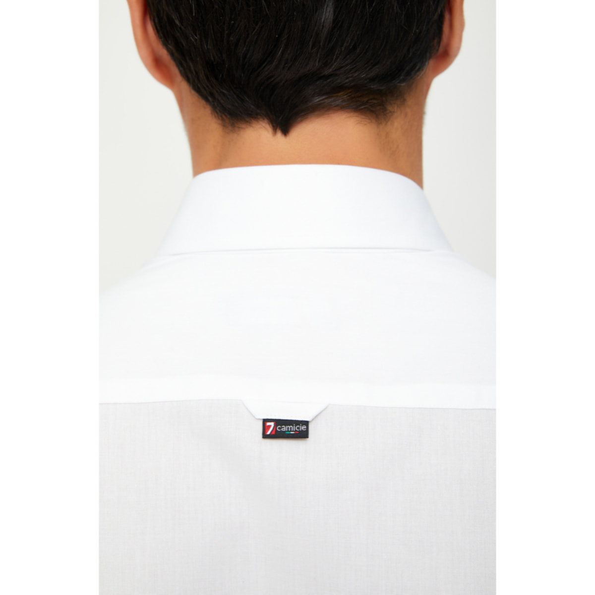 Camicia Uomo 1 Bottone Button Down Slim Twill Unito Bianco