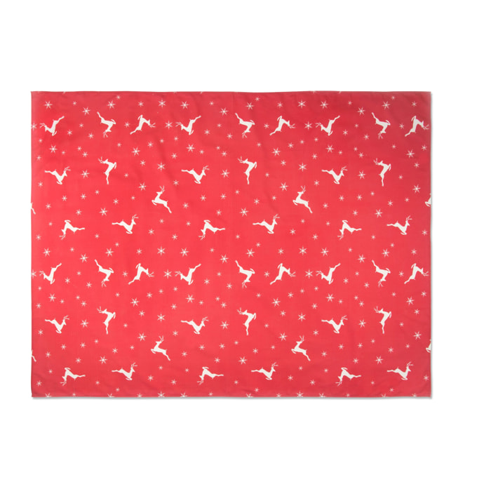 Nappe 140x180 cm Excelsa- Nordic Christmas, Coton Rouge