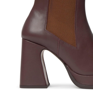 Botín de tacón Bimba en napa con cierre elástico