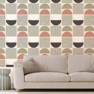 Papier peint panoramique, vintage wallace Terracotta