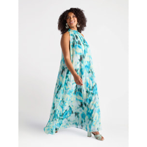 Fiorella Rubino - Vestido largo estampado - Green Water