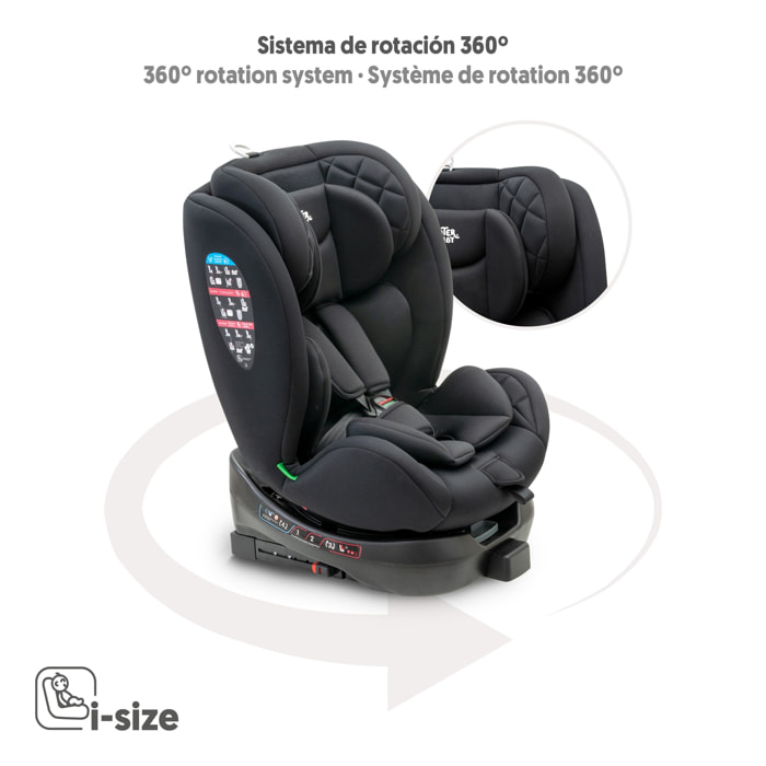 Silla de Auto Sella  Giratoria 360º Negra