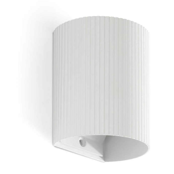 SOLE Applique ronde blanche cannelée