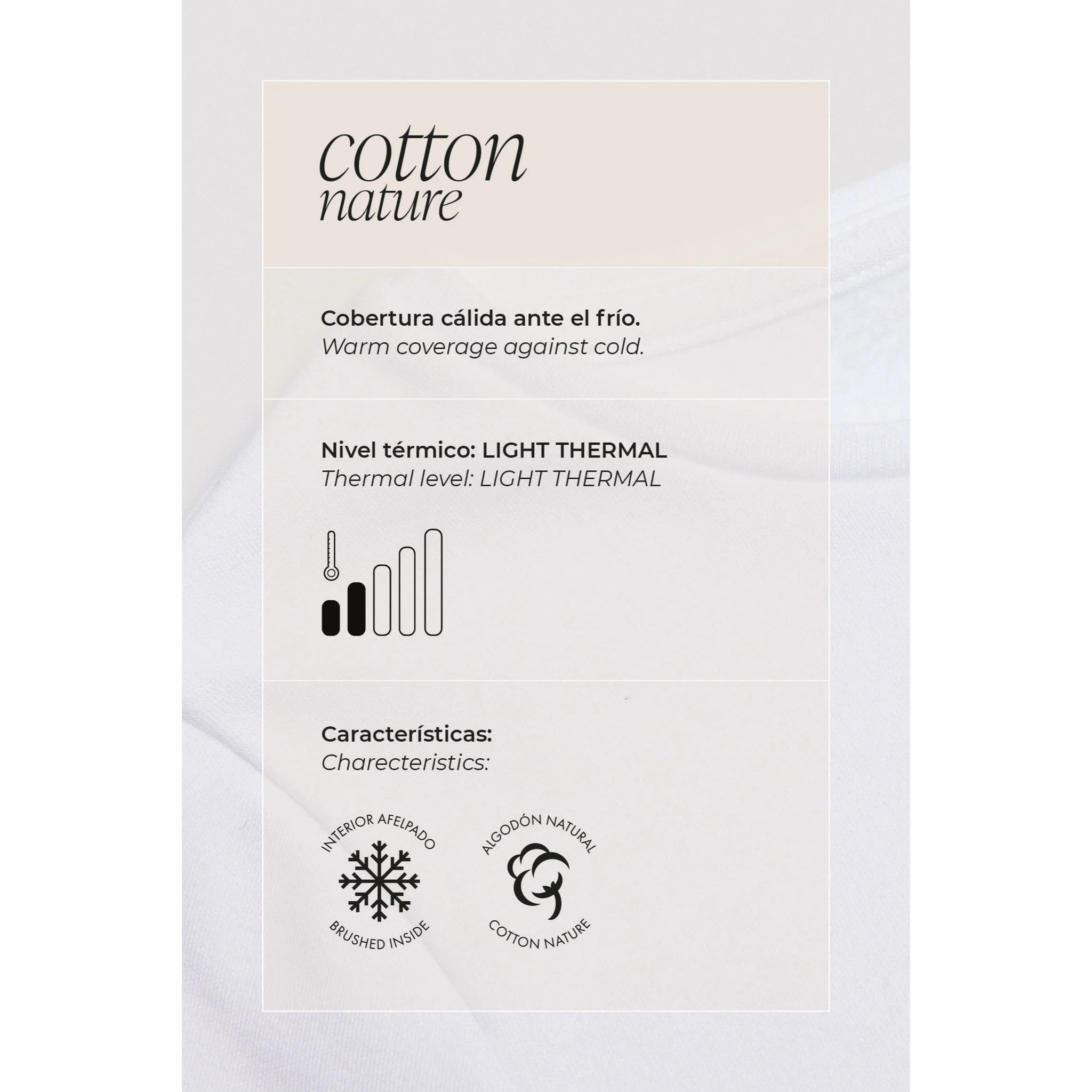 Maglietta a maniche lunghe in cotone bianco caldo