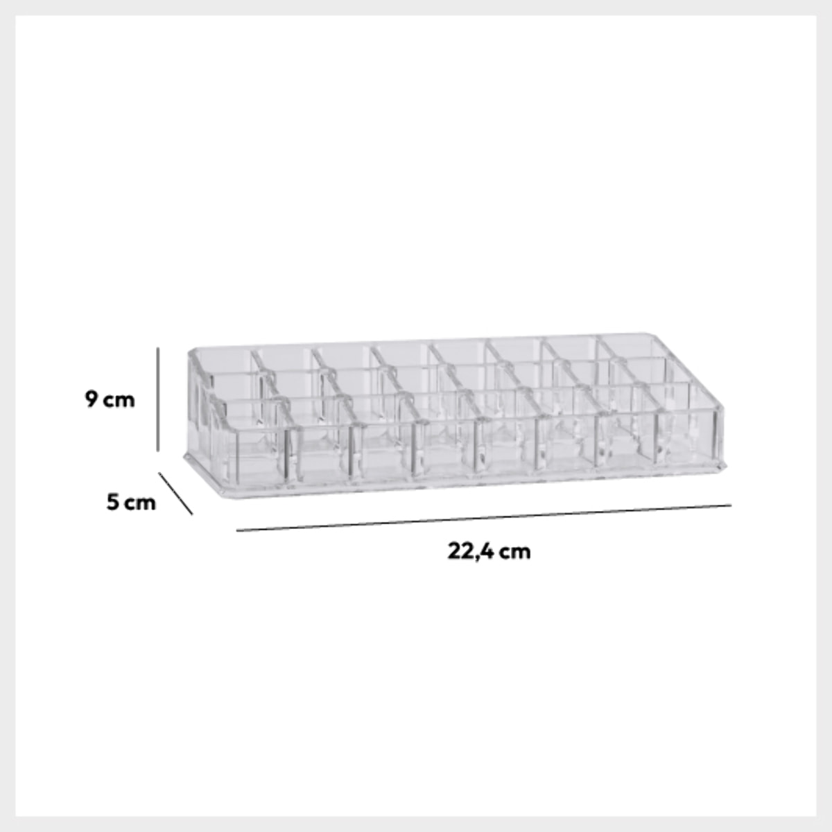 Organiseur 24 compartiments "Selena" transparent
