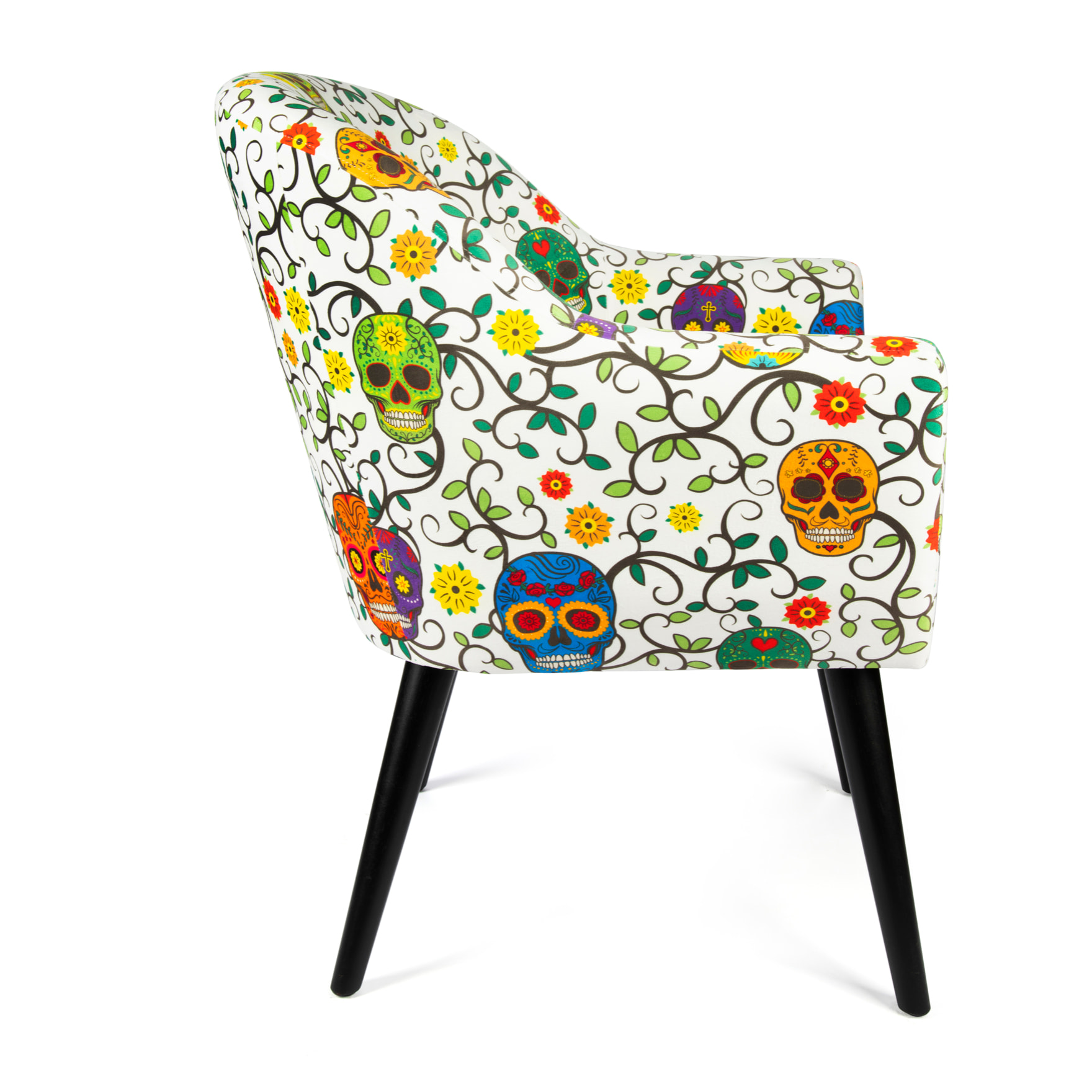 Poltrona Excelsa Calavera in poliestere e multistrato 70,5 x 65 x 83 multicolore