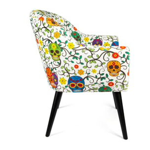 Poltrona Excelsa Calavera in poliestere e multistrato 70,5 x 65 x 83 multicolore