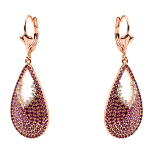 Pendientes Fenbach acabado oro rosa 18k