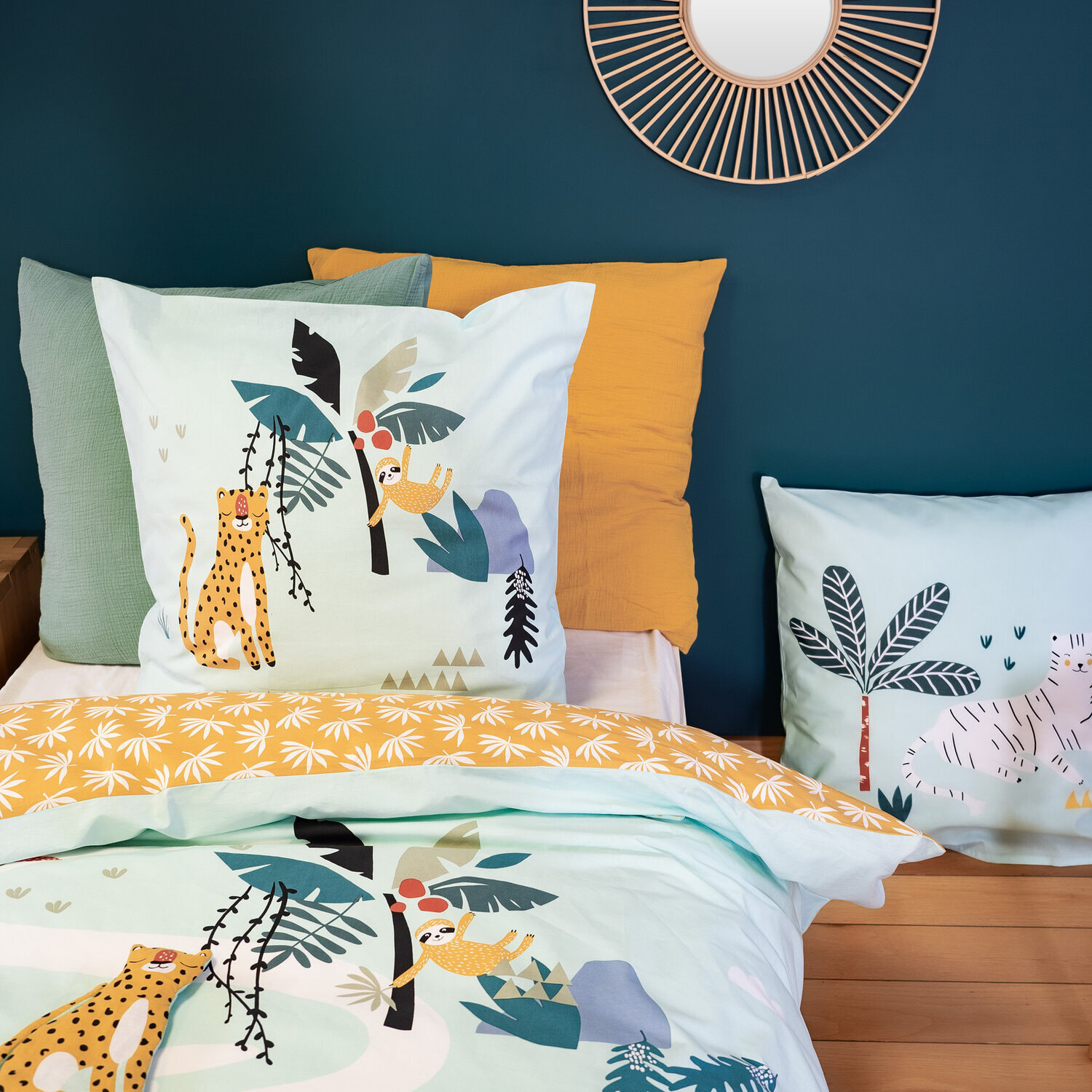Parure de lit enfant 100% coton - jugle mania