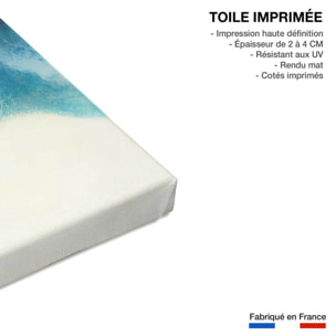 Tableau abstrait blue crawling Toile imprimée