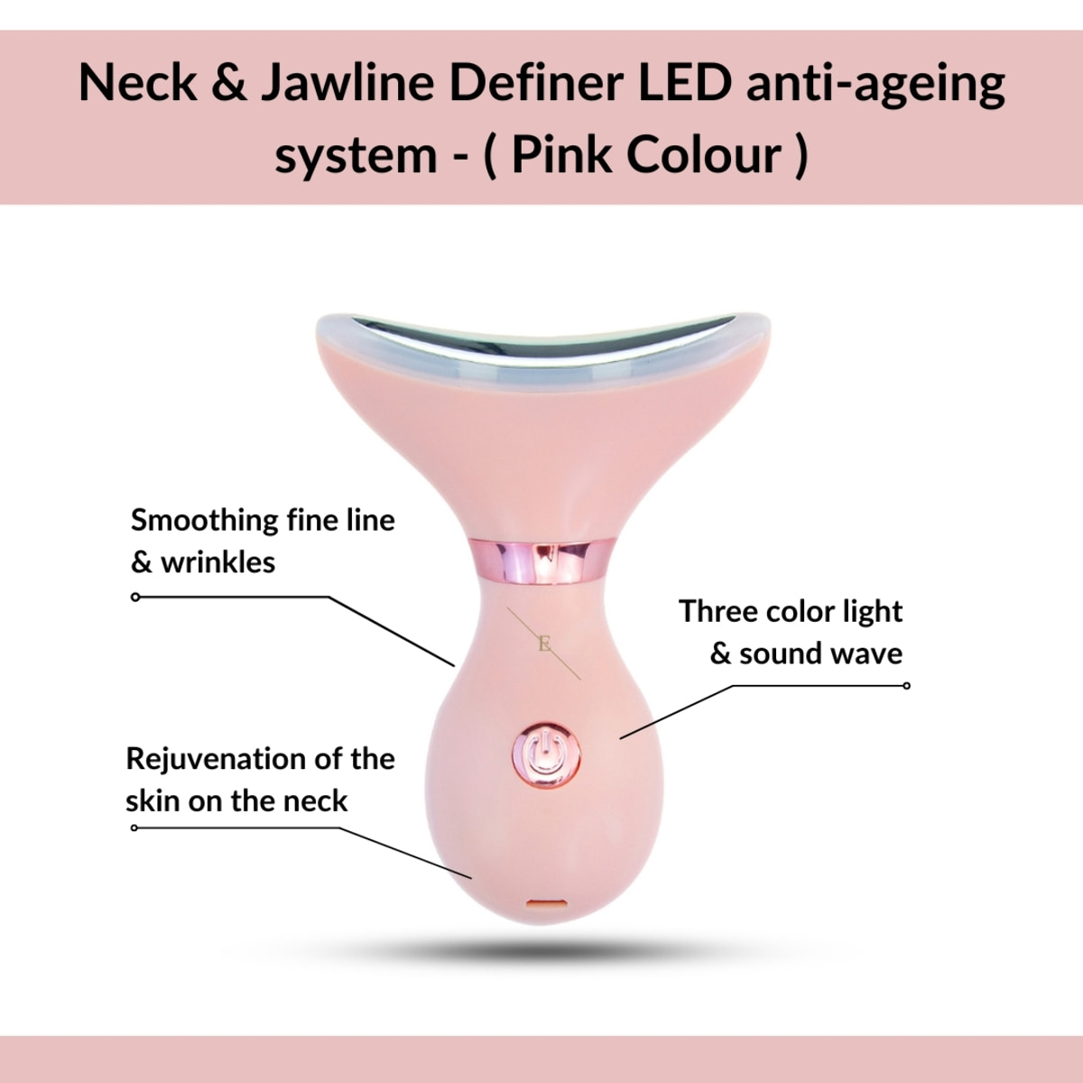 Escultor LED antiedad para cuello y mandíbula – Rosa