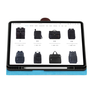 Piquadro Housse en cuir pour iPad®Pro 12,9’’ avec supp