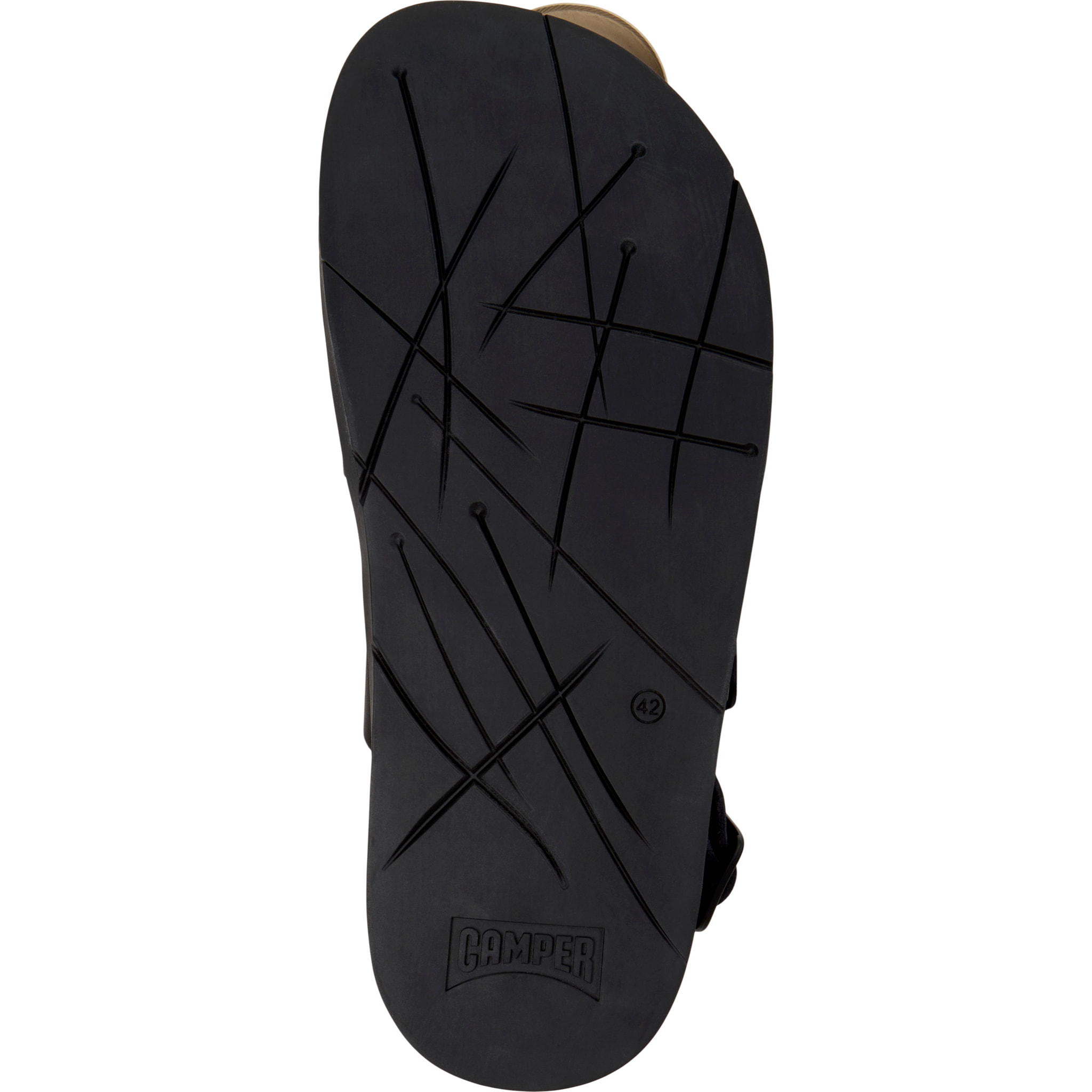 Sandalias - CAMPER Lluc Sandal - Negro - Cuero liso