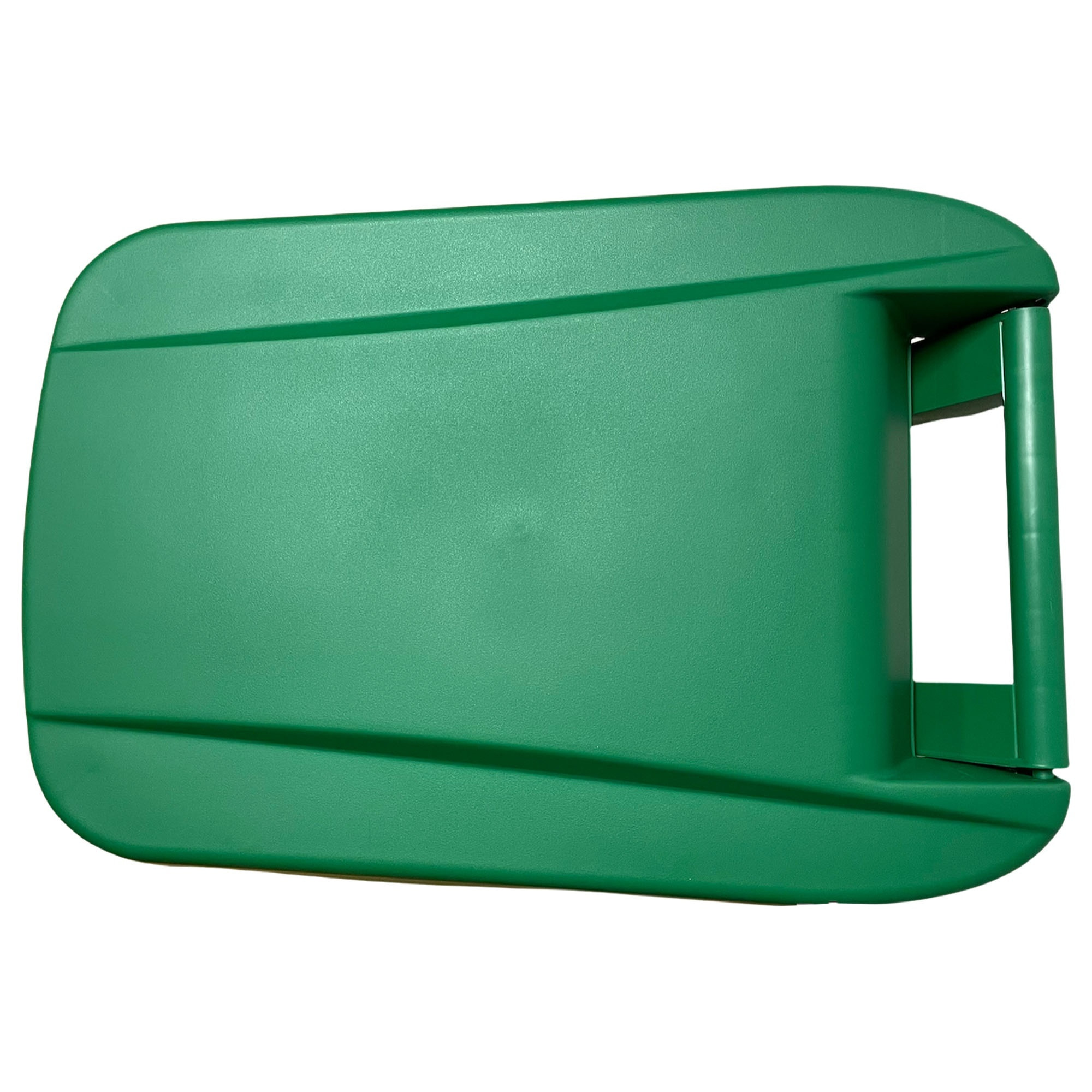 Contenedor - cubo de basura wellhome reciclo 110l, color verde cerrado con tapa, ideal para reciclaje de vidrio, con ruedas