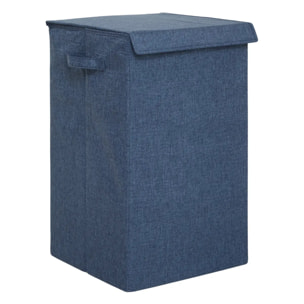 Corbeille à linge Colorama rectangulaire pliable 74L bleu