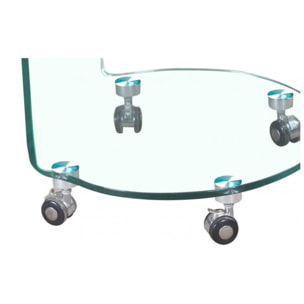 Bout de canapé rond en verre trempé - BENT