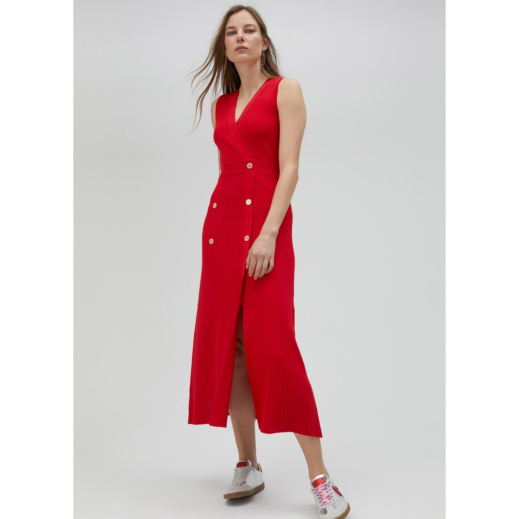 Vestito rosso in maglia