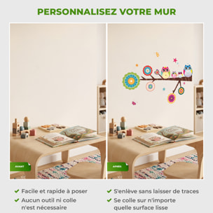Stickers Muraux décoration adhésifs hiboux et étoiles